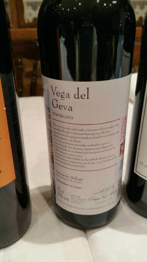 Cata Octubre vino Vega del Geva 2013