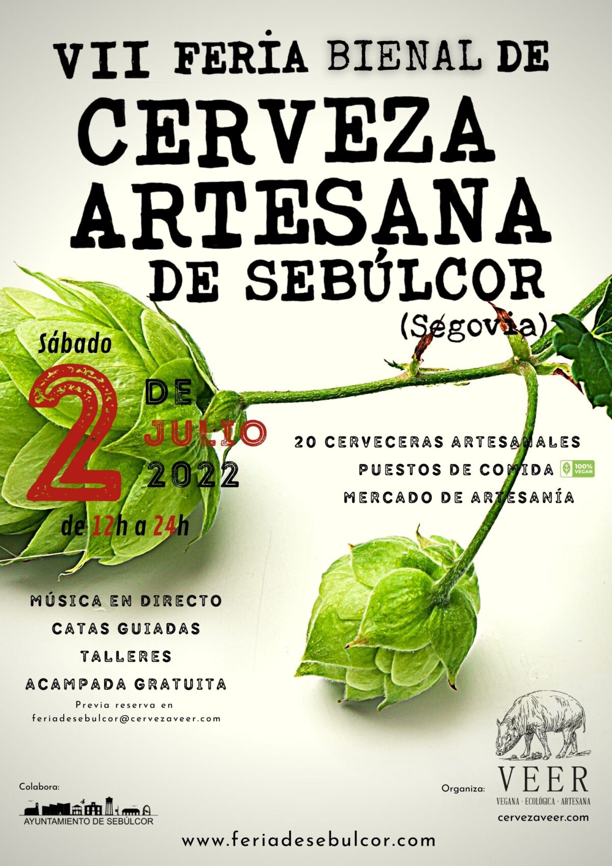 Cartel feria Cerveza Artesanal Sebúlcor 2022
