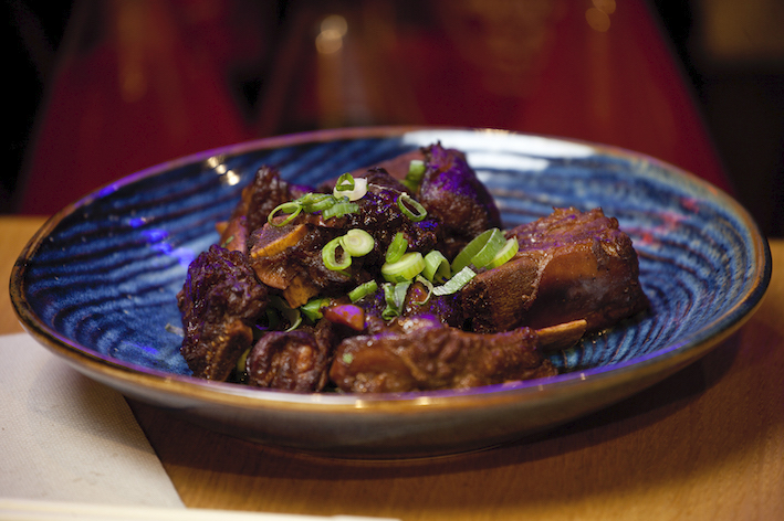 Costillas Costillas de cerdo restaurante Shangrilá Año Nuevo Chino